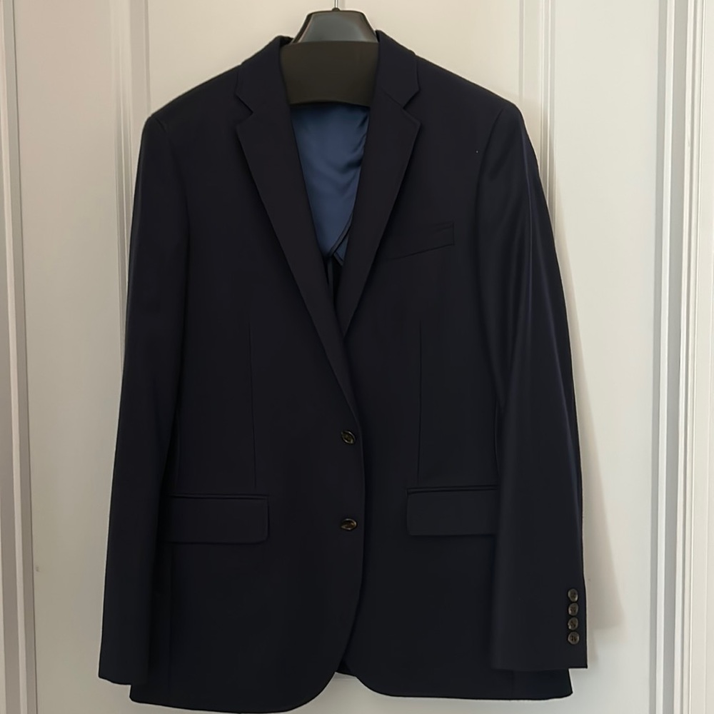 J. Crew Ludlow Navy Flannel Blazer 40R